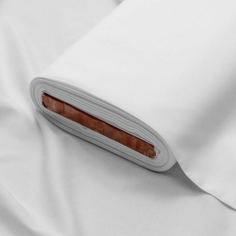 Premium white micro polyester fabric roll for daily traditional thobes